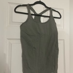 Lululemon Ebb to street tank top in grey sage size 8